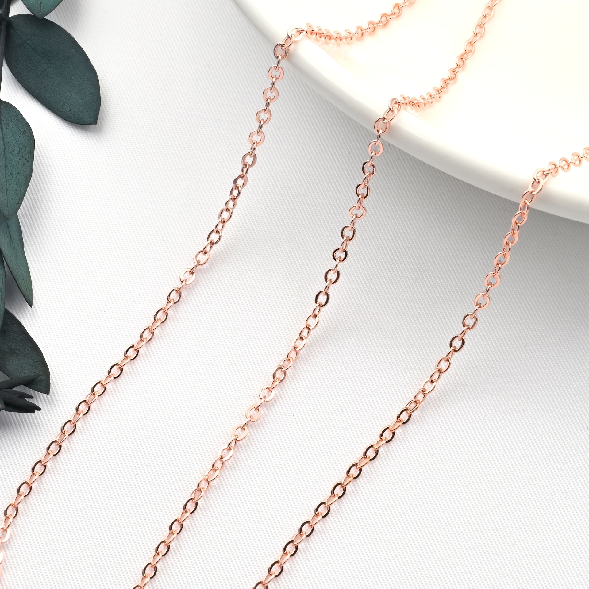 Women's 10pcs Rose Golden Light Luxury O-Chain